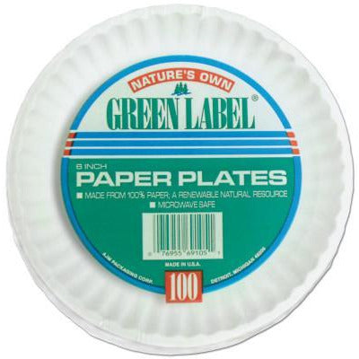 AJM Uncoated Paper Plates