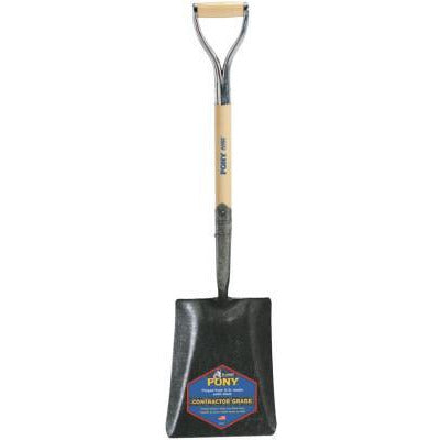 TRUE TEMPER® Shovels, Handle Length [Nom]:27 in, Blade Tip Shape:Square Point, Capacity Vol. [Nom]:1.3 cu ft