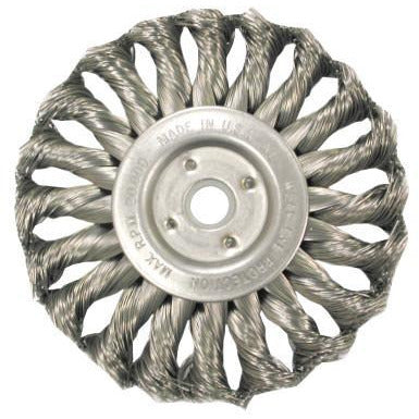 Anderson Brush Medium Face Standard Twist Knot Wire Wheels-TS & TSX Series, Face Width:3/4 in