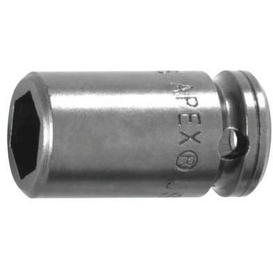 APEX® 1/4" Dr. Standard Sockets, Drive Type:Square; Female Square, Head Width [Nom]:15.9 mm (drive side); 15.9 mm (opening side)