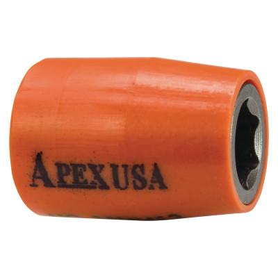 APEX® 1/4" Dr. Standard Sockets, Drive Type:Square; Female Square, Head Width [Nom]:15.9 mm (drive side); 15.9 mm (opening side)