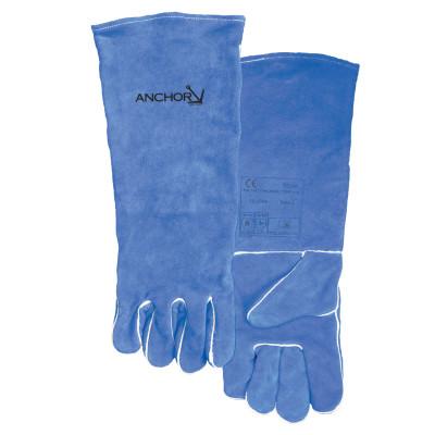 Anchor Brand Quality Welding Gloves, Color:Blue, Lining:Full Sock