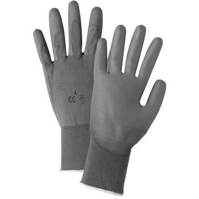 West Chester Polyurethane Coated Gloves, Color:Gray