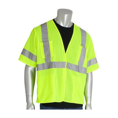 Protective Industrial Products, Inc. PIP® ANSI Type R Class 3 Value Four Pocket Mesh Vests