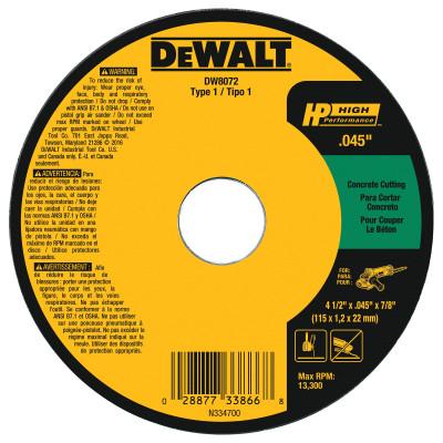 DeWalt® Type 1 HP Masonry Cutting Wheels