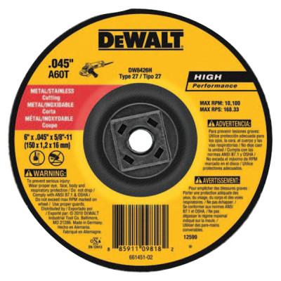 DeWalt® High Performance Metal Cutting Wheels
