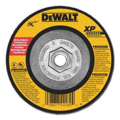 DeWalt® Type 27 Depressed Center Wheels, Abrasive Material:Zirconia, Grit:Z24R, Speed [Max]:10,100 rpm, Dia. [Nom]:6 in