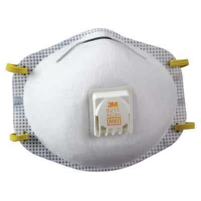 3M™ Personal Safety Division N95 Particulate Respirators, Suspension:Two Fixed Straps, Resistance:Certain Non-Oil Based Particles