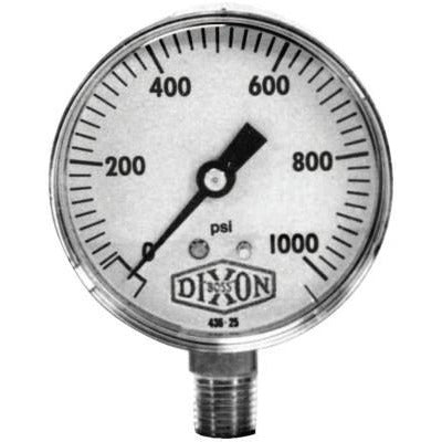 Dixon Valve Standard Dry Gauges, Connection Size [Nom]:1/4 in NPT(M), Operating Pressure [Max]:200 psi