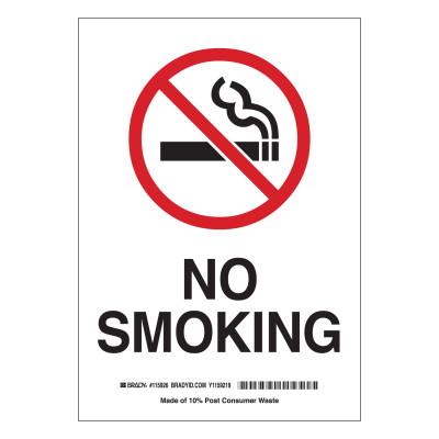 Brady No Smoking Signs