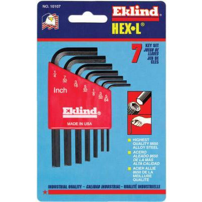 Eklind® Tool Hex-L® Key Sets, Measuring System:Inch