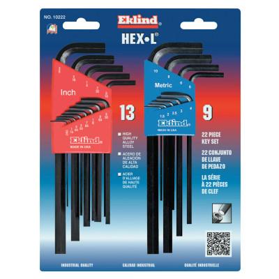 Eklind® Tool Hex-L® Key Sets, Measuring System:Inch; Metric