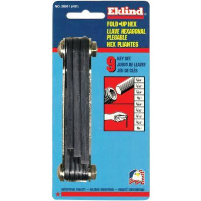 Eklind® Tool Inch Fold-Up Hex Key Sets
