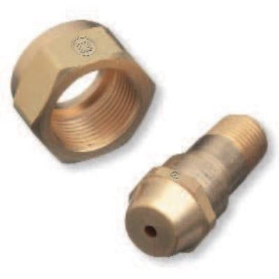 Western Enterprises Regulator Inlet Nipples, Material:Brass, Gas Type:Acetylene (B)