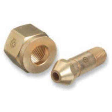 Western Enterprises Regulator Inlet Nipples, Material:Brass, Gas Type:Acetylene (Commercial)