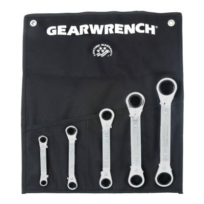 Apex® 6 & 12 Point SAE 25° Offset Laminated Ratcheting Box Wrench Sets