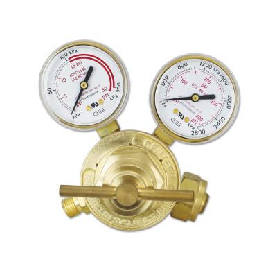 Gentec Single Stage Regulators, Inlet Pressure [Max]:400 psi, Outlet Connection:9/16 in - 18 LH(M), Inlet Connection:CGA 520, Body Material:Brass