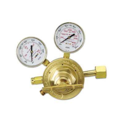 Gentec Single Stage Regulators, Inlet Pressure [Max]:4,000 psi, Outlet Connection:9/16 in - 18 RH(M), Inlet Connection:CGA 540, Body Material:Brass