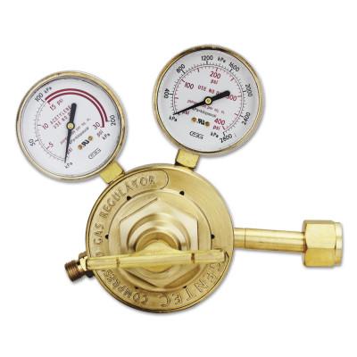 Gentec Single Stage Regulators, Inlet Pressure [Max]:400 psi, Outlet Connection:9/16 in - 18 LH(M), Inlet Connection:CGA 300, Body Material:Brass