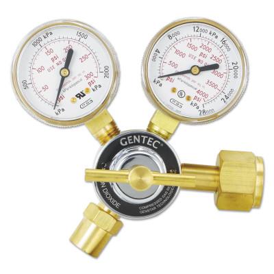 Gentec Single Stage Regulators, Inlet Pressure [Max]:4,000 psi, Outlet Connection:5/8 in - 18 RH(F), Inlet Connection:CGA 320, Body Material:Brass