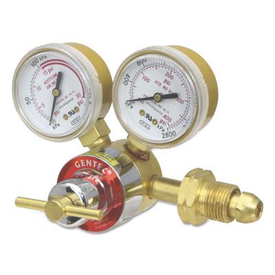 Gentec Single Stage Regulators, Inlet Pressure [Max]:400 psi, Outlet Connection:9/16 in - LH(M), Inlet Connection:CGA 510, Body Material:Brass
