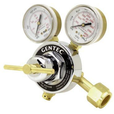 Gentec Single Stage Regulators, Inlet Pressure [Max]:4,000 psi, Outlet Connection:5/8 in - 18 RH(F), Inlet Connection:CGA 320, Body Material:Forged Brass