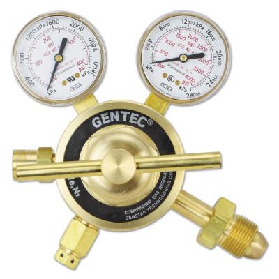 Gentec Single Stage Regulators, Inlet Pressure [Max]:4,000 psi, Outlet Connection:5/8 in - 18 RH(F), Inlet Connection:CGA 580, Body Material:Forged Brass