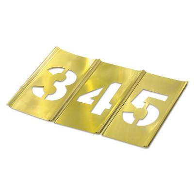 C.H. Hanson® Brass Stencil Gothic Style Number Sets
