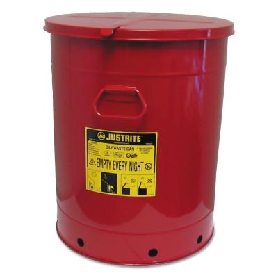 Justrite Red Oily Waste Cans