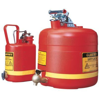 Justrite Nonmetallic Safety Cans for Laboratories