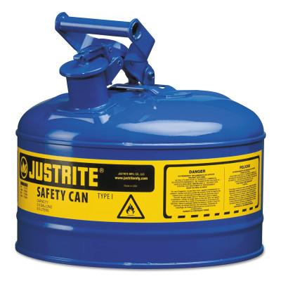 Justrite Type I Safety Cans, Type:Gas/Oil
