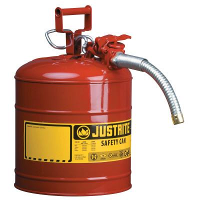 Justrite Type II AccuFlow™ Safety Cans, Hose O.D. [Nom]:1 in