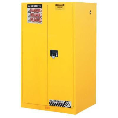 Justrite Yellow Safety Cabinets for Flammables, Type:Manual-Closing Cabinet