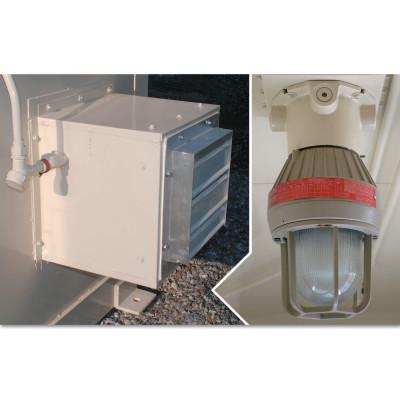 Justrite Interior Light-Fan Package-Outdoor Safety Locker