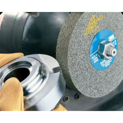 3M Abrasive Scotch-BriteEXL Deburring Wheels, Arbor Diam [Nom]:3 in, Roughness Grade:Medium, Abrasive Material:Aluminum Oxide, Applications:Blending; Cleaning; Finishing; Polishing