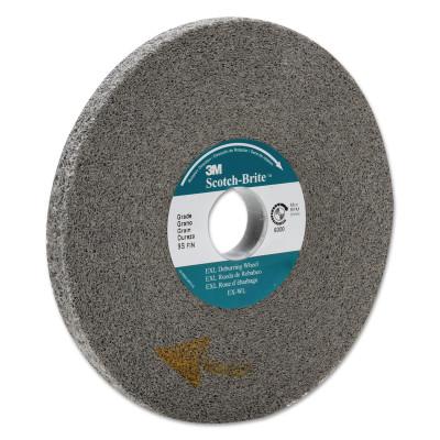 3M™ Abrasive Scotch-Brite™ EXL Deburring Wheels, Arbor Diam [Nom]:3 in, Roughness Grade:Medium, Abrasive Material:Aluminum Oxide, Applications:Cleaning; Finishing; Blending; Polishing