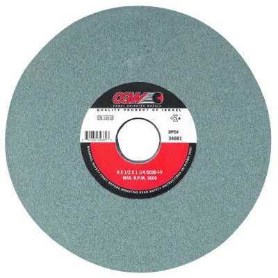 CGW Abrasives Green Silicon Carbide Surface Grinding Wheels, Tool Shape:Type 1