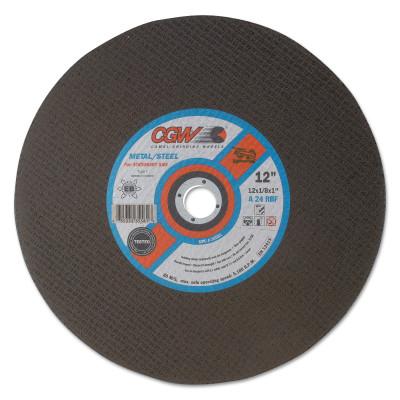 CGW Abrasives Type 1 Cut-Off Wheels, Stationary Saws, Abrasive Material:Aluminum Oxide