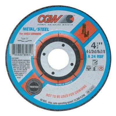 CGW Abrasives Depressed Center Wheels-Cutting / Notching - 1/8", Arbor Diam [Nom]:7/8 in
