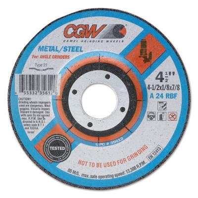 CGW Abrasives Depressed Center Wheels-Cutting / Notching - 1/8", Arbor Diam [Nom]:5/8 in