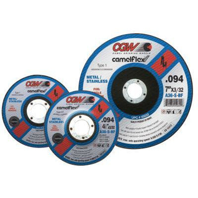 CGW Abrasives Thin Cut-Off Wheels, Tool Shape:Type 1