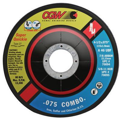 CGW Abrasives Super-Quickie Cut™ Cut/Grind Combo Wheels