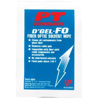 PT Technologies D'Gel®-FO Fiber Optic Solvent Wipes