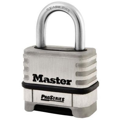 Master Lock ProSeries® Resettable Combination Locks, Body Material:Stainless Steel, Packing Type:Boxed