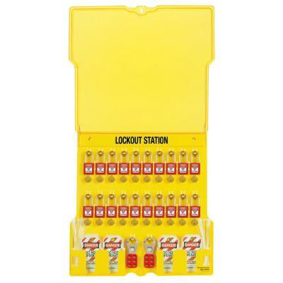 Master Lock Safety Series™ Lockout Stations with Key Registration Cards, Width [Max]:22 in