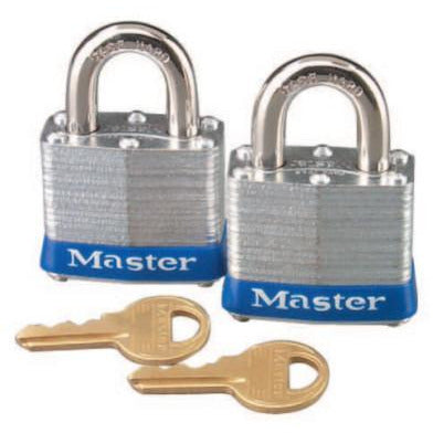 Master Lock No. 3 2-Pack Laminated Steel Pin Tumbler Padlocks