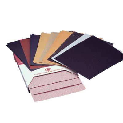 Carborundum Premier Aluminum Oxide Dri-Lube Paper Sheets, Color:Red