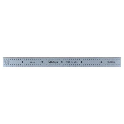 Mitutoyo Series 182 Steel Rulers, Graduation(s):1/10; 1/100; 1mm; 0.5 mm; 1/32; 1/64; 1/100 in
