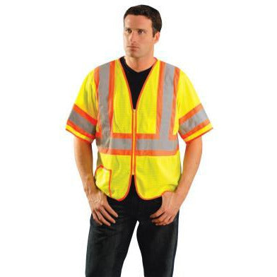 OccuNomix Class 3 Mesh Vests with Silver Reflective Tape