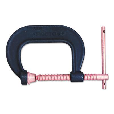 Proto® Standard Service Deep Throat Full Length Screw C-Clamps, Spindle Diam:1/2 in
